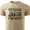 Pánské tričko Když to neopraví Jakub, tak nikdo - pískové