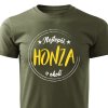 Pánské tričko Nejlepší Honza v okolí - vojenské zelené