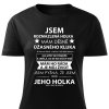 Dámské tričko Jsem rozmazlená holka - černé
