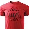 Pánské tričko Nejlepší Lukáš v okolí - červené