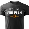 Pánské tričko Bitcoin - It´s time for plan B - černé
