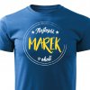 Pánské tričko Nejlepší Marek v okolí modré