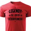 Pánské tričko Legendy se rodí v červenci červené