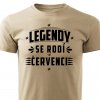 Pánské tričko Legendy se rodí v červenci pískové