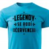Pánské tričko Legendy se rodí v červenci tyrkysové
