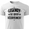 Pánské tričko Legendy se rodí v červenci bílé