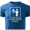 Pánské tričko Game over párty modré