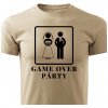 Pánské tričko Game over párty pískové