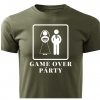 Pánské tričko Game over párty vojenská