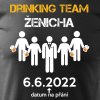 Pánské tričko Drinking team ženicha výřez