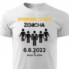 Pánské tričko Drinking team ženicha bílé