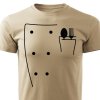 Pánské tričko s potiskem Rondon pro kuchaře - pískové