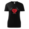 Dámské tričko Hasiči - srdce a sekery
