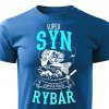 Pánské tričko Super syn a ještě lepší rybář modrá