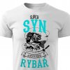 Pánské tričko Super syn a ještě lepší rybář bílé