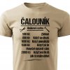 Pánské tričko Čalouník sazba pískové