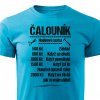 Pánské tričko Čalouník sazba tyrkysové