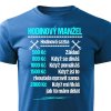 Pánské tričko Hodinový manžel - sazba - modré