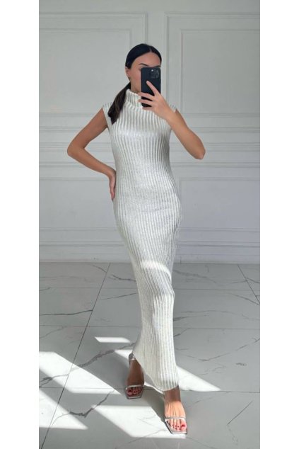 fenomen robe longue en maille1 light gray 1