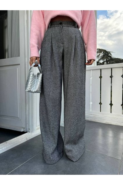 wide leg pats herringbone