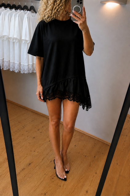 Oversize asymetricke triko cerne lenacofashion