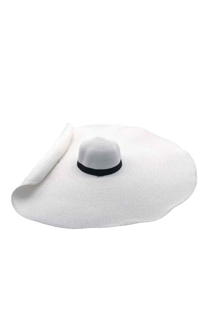 by oceane chapeau floppy avec un enorme bord enroulez le bord et maintenez avec un bouton1 white 1