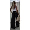 issyma pantalon en viscose satine black 1