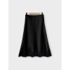 satin black skirt lace lenacofashion
