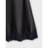 Satin skirt black lace lenacofashion