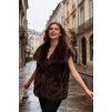 veste faux fur brown vesta kožich hnědý lencofashion