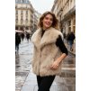 veste faux fur taupe vesta kožich šedo béžová lencofashion