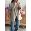 blazer wrap taupe lenacofashion