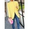 blazer wrap yellow lenacofashion