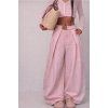 wide leg jeans pink Lenacofashion