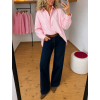 ruzova oversized kosile dziny damsky outfit lenacofashion