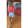 Oversized pruhované tričko Pink Stripe lenacofashion II jpg