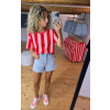 Oversized pruhované tričko Pink Stripe lenacofashion jpg