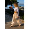 Dámské boho balloon kalhoty beige lenacofashion