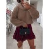 turtleneck sweater camel lencofashion