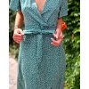 Dámské zelené zavinovací midi šaty Dotty