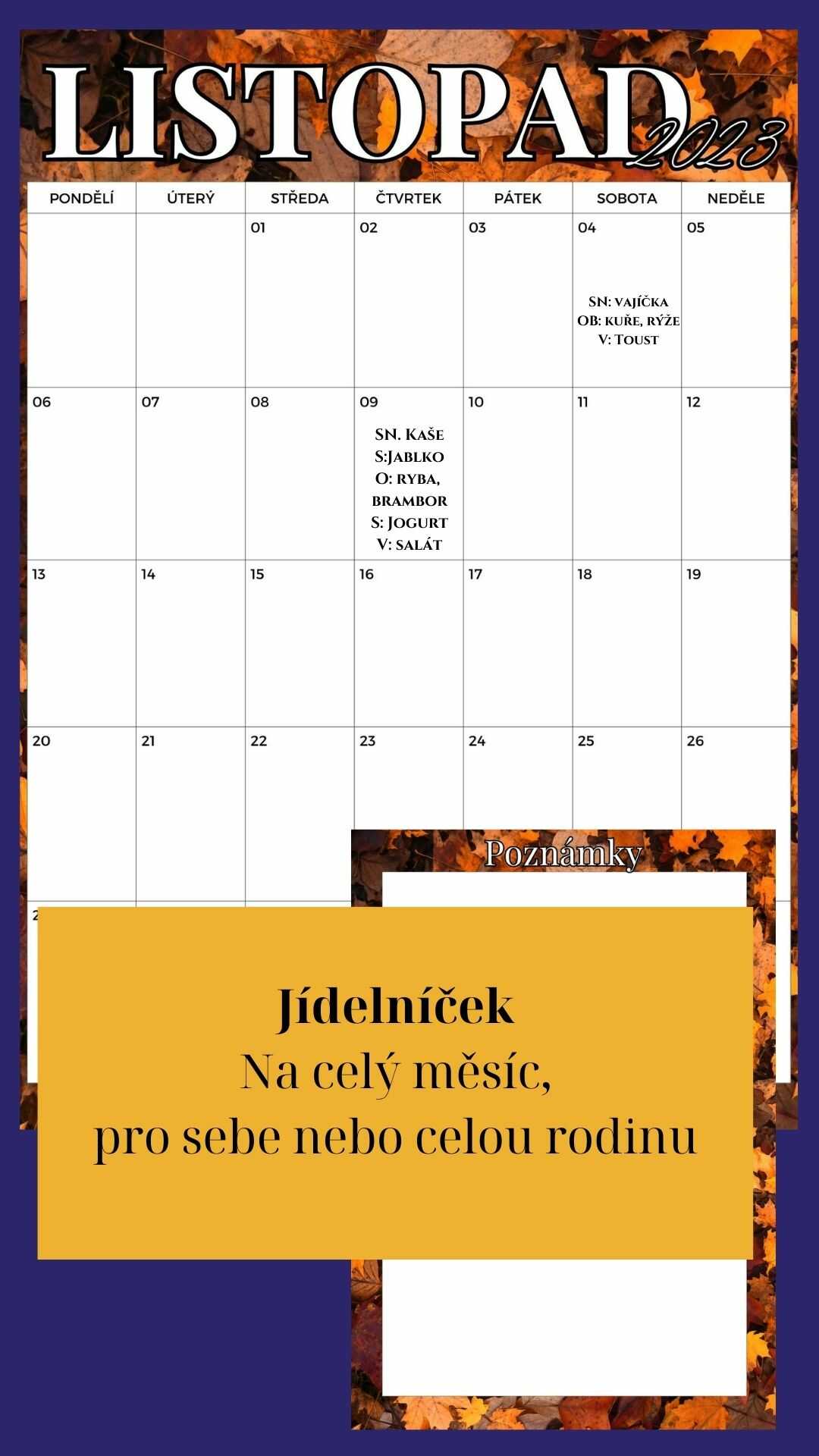 jídelníček