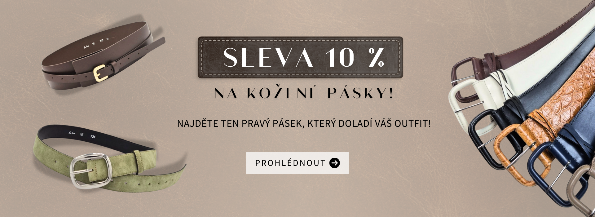 Sleva na kožené pásky