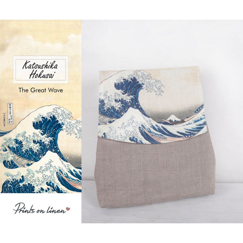 Dámský batoh 100 % len Katsushika Hokusai Velká vlna / The Great Wave