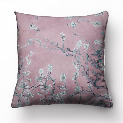 1184 povlak na polstar vincent van gogh almond blossom verze ruzova 45x45