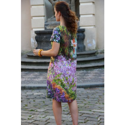 Šaty midi Claude Monet zahrada at Givenry / Garden at Givenry