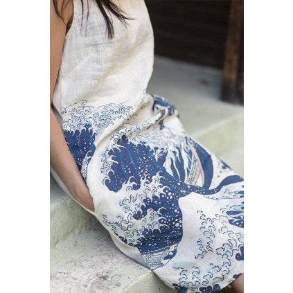 Šaty midi Katsushika Hokusai Velká vlna / The Great Wave
