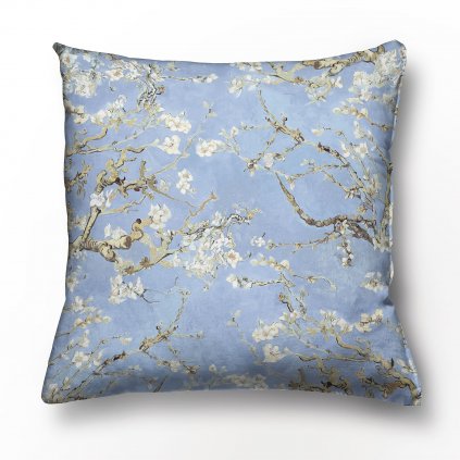 2591 povlak na polstar vincent van gogh almond blossom verze jemne modra 45x45