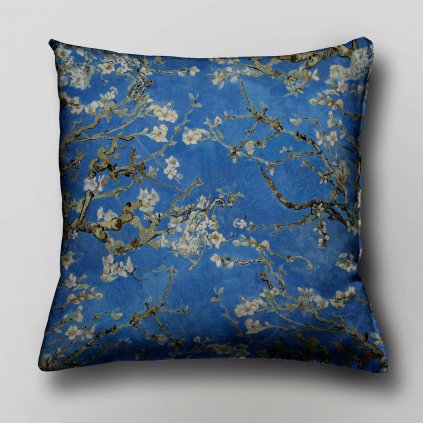 Povlak na polštář Vincent Van Gogh Almond Blossom  verze modrá 45x45