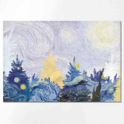 Lněné prostírání 48x32 Vincent Van Gogh Hvězdná noc/ Starry night