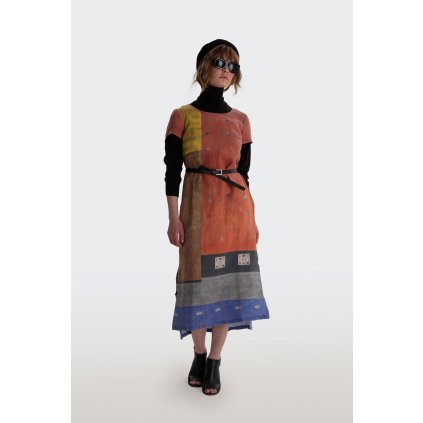 Šaty maxi Gustav Klimt Fritza Riedlerovvá (Velikost EU 50)